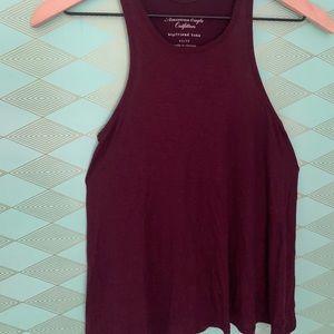 Burgundy boyfriend tank